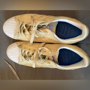 ADIDAS SHELL TOE SUPERSTAR BUTTER YELLOW SUEDE MENS SIZE 10